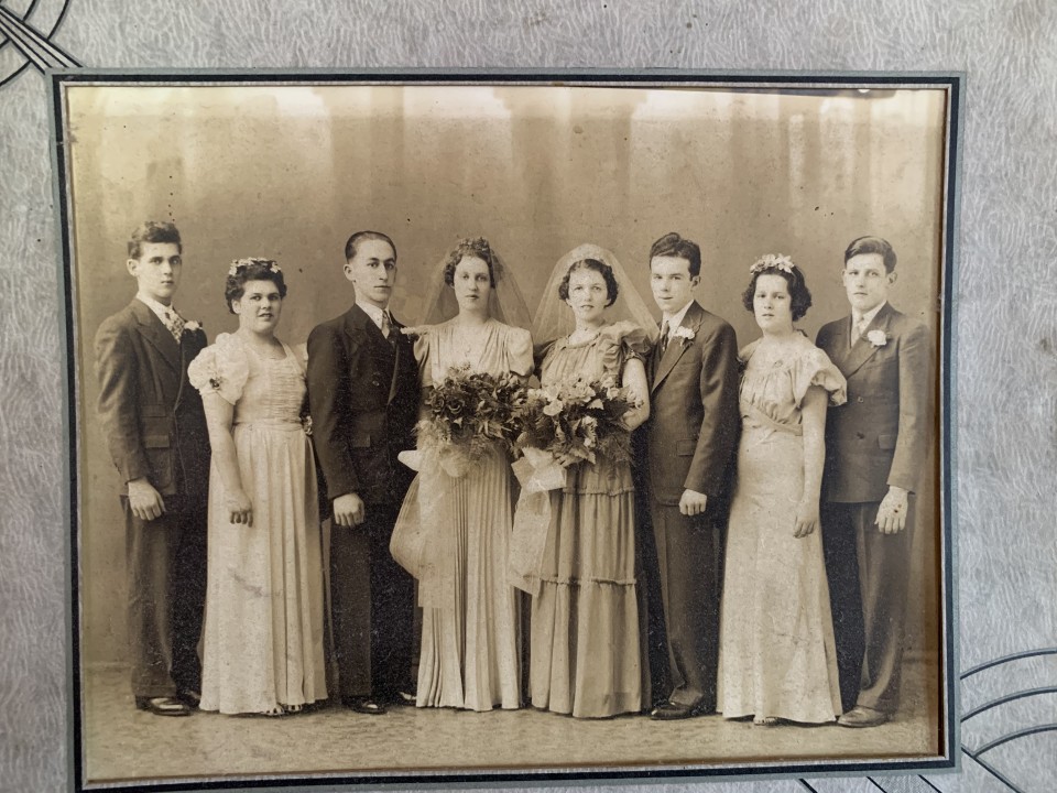 A Wedding photograph of the writers Memere and Pepere and their wedding day, 1936