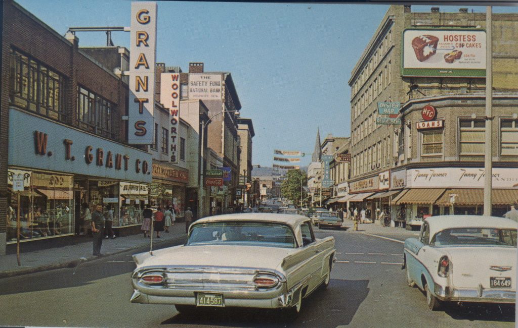 Historic View of Downtown Fitchburg, MA circa 1960