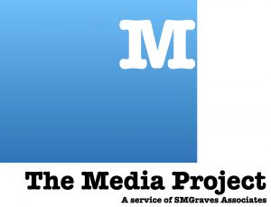 The Media Project Logo in Blue