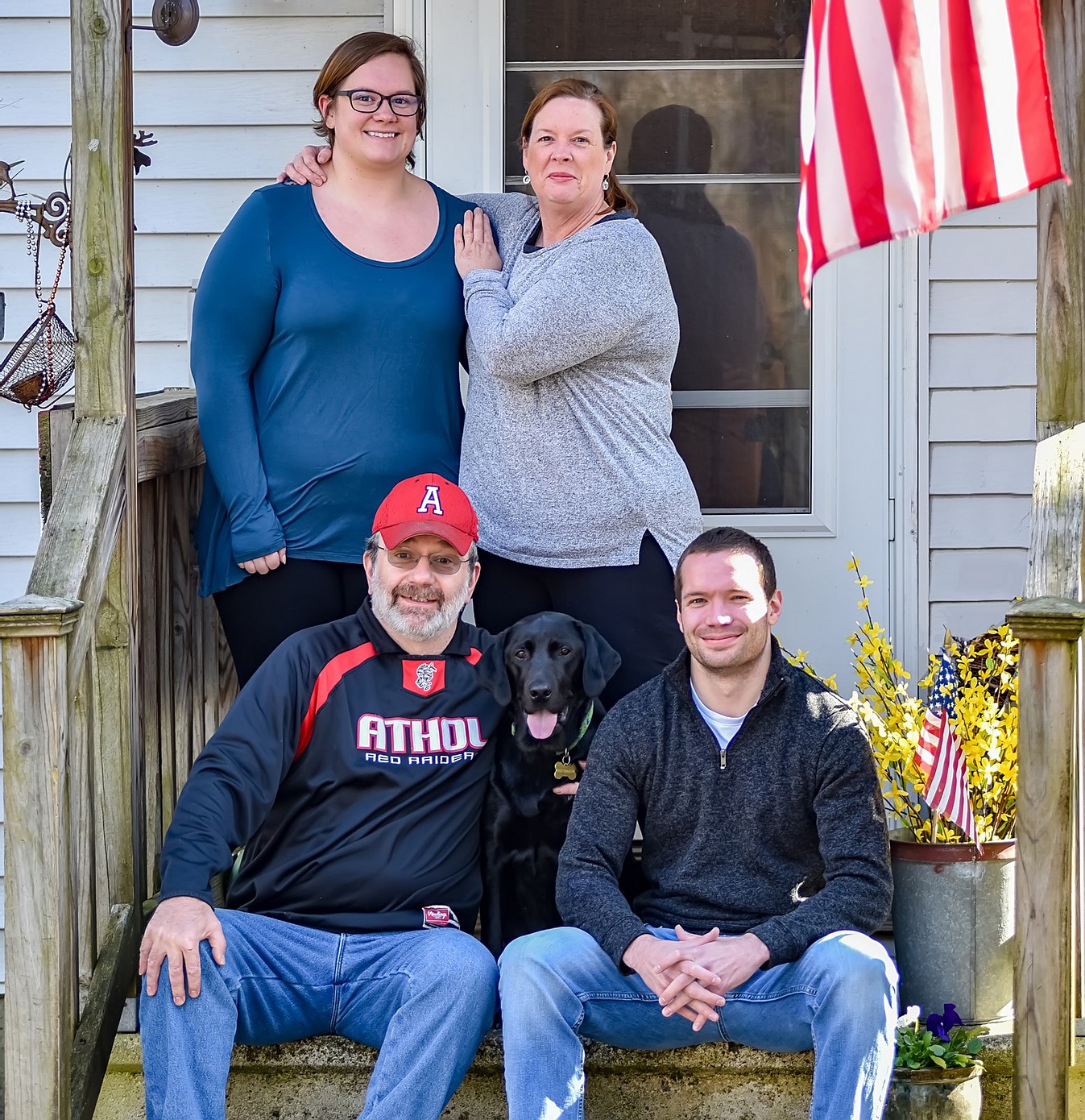 The LaRose Family of Athol, MA on their front porch