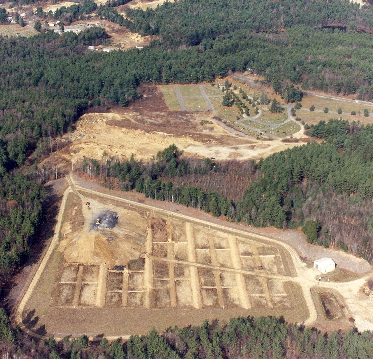 Aerial view of Gardner (MA) Sludge Landfill