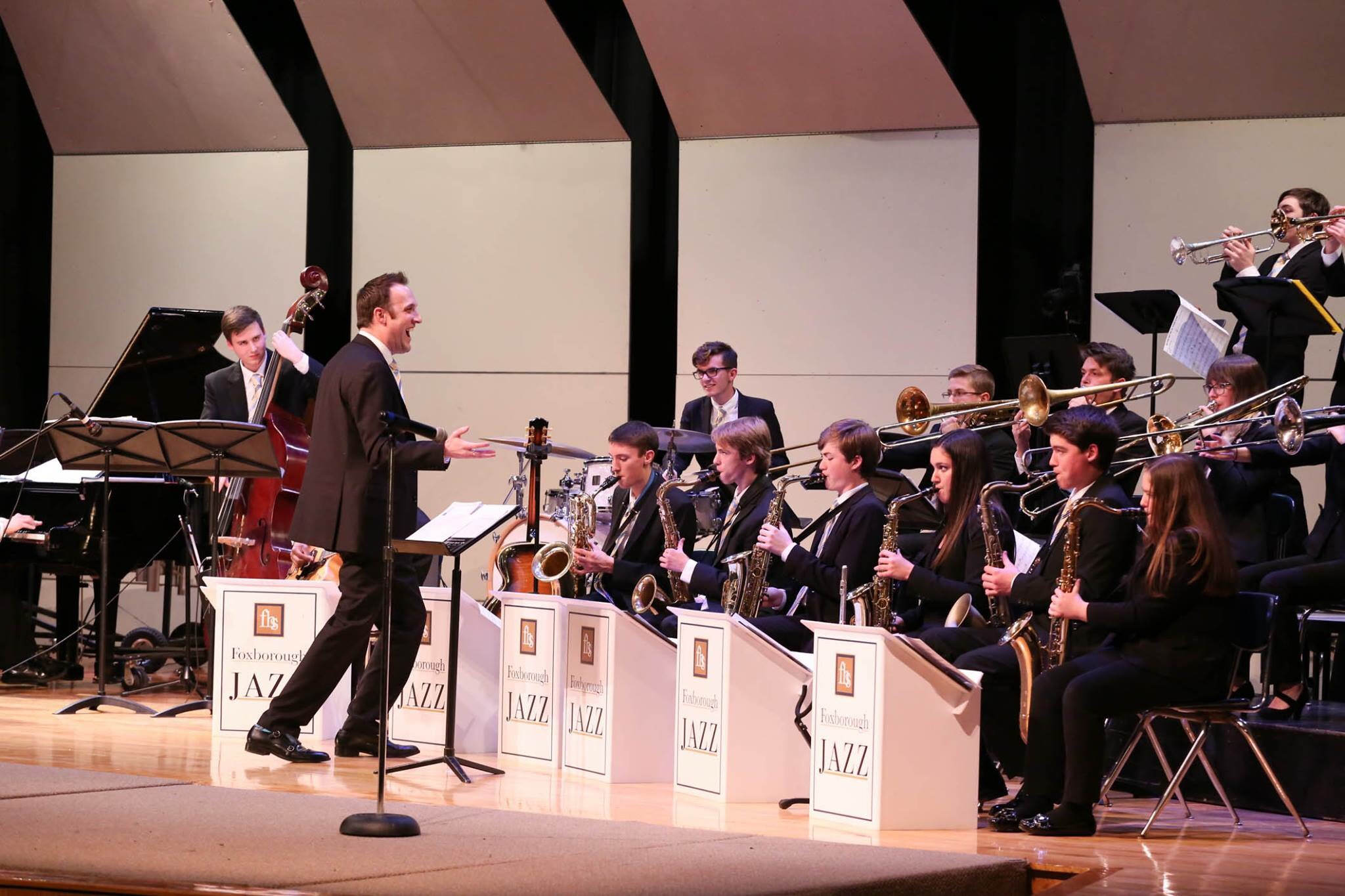 Aaron Bush Leading Foxboro (MA) HS Jazz band