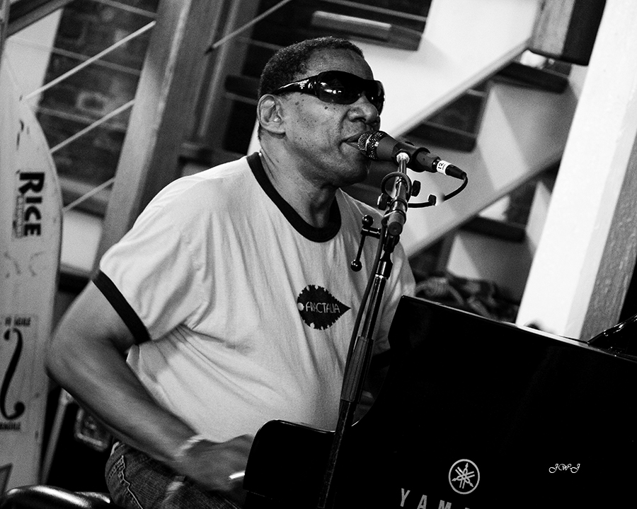 Henry Butler signed small for cc A behind the kit image of Jack DeJohnette playing at the Newport Jazz Festival in 2012